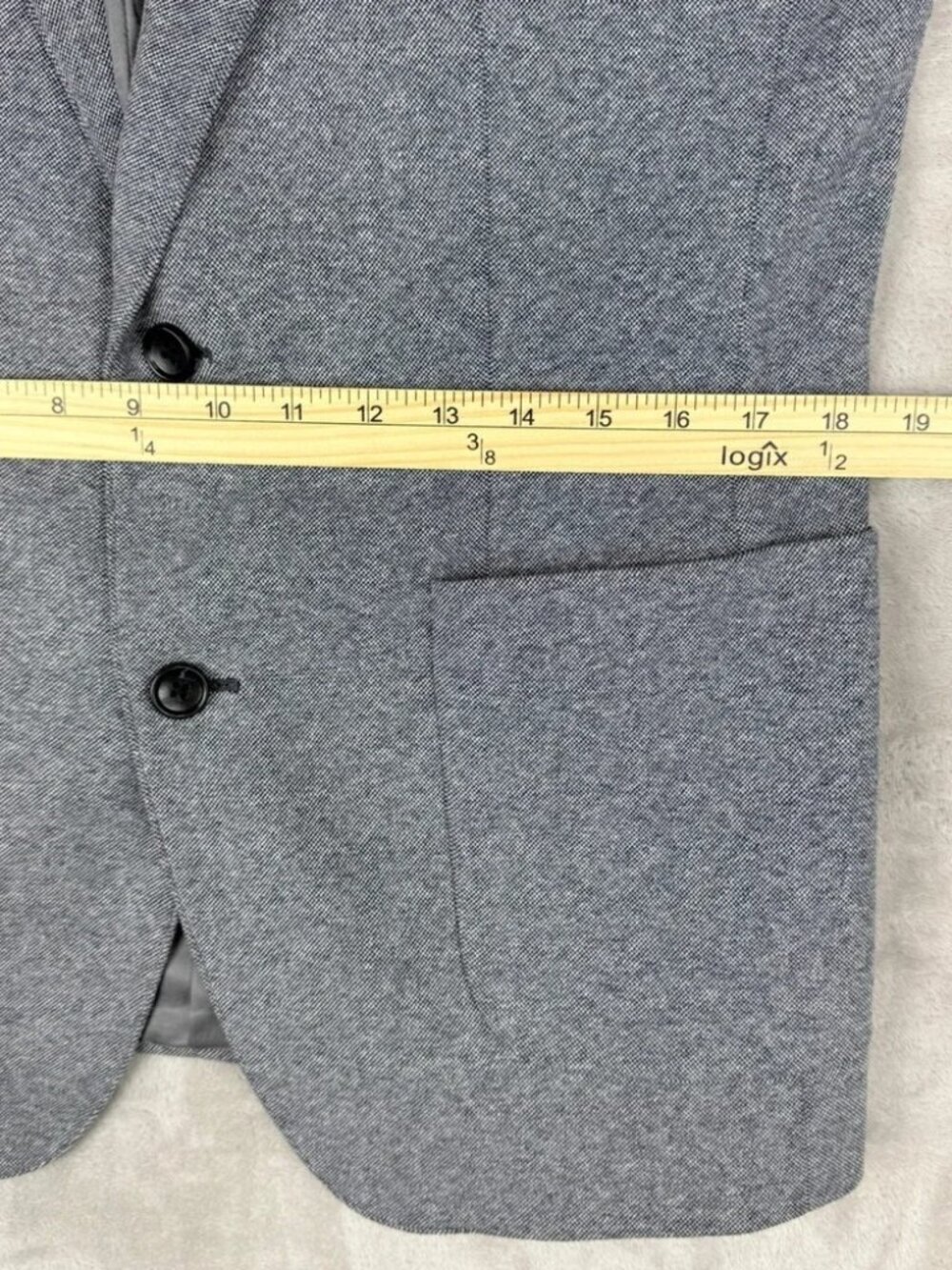 Bonobos Jetsetter Lanificio Fortex Blazer Sport Coat Mens 38R Gray Standard Fit - Picture 4 of 12